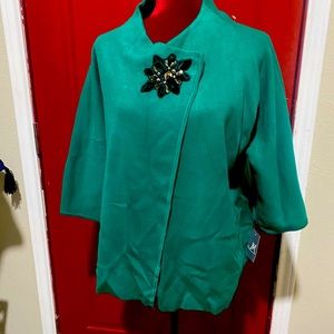 NEW JM Collection Green Core Topper Cardigan